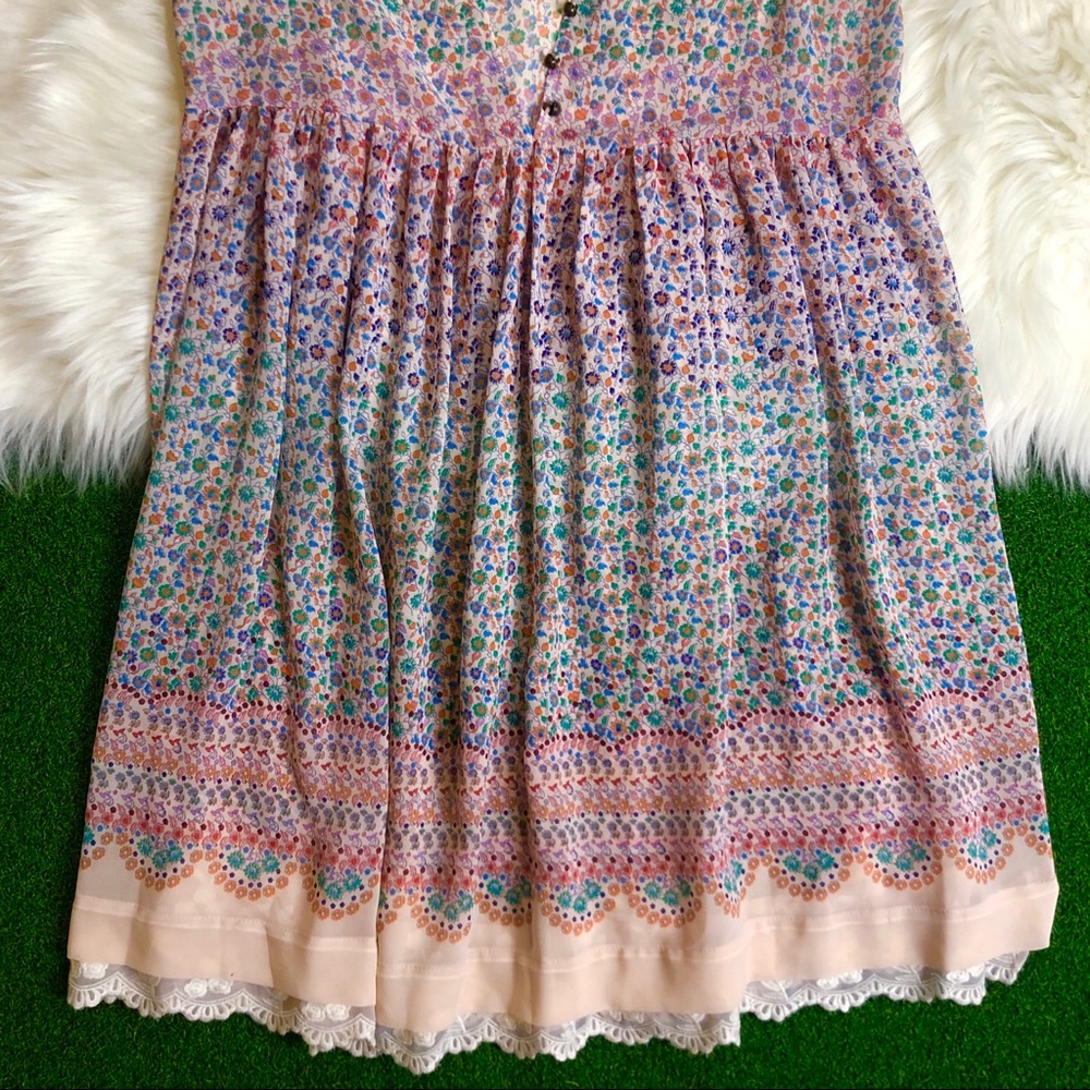 Anthropologie Maeve Floral Print V-Neck Dress - Picture 2 of 7